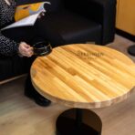 stolik kawowy dębowy ryflowany