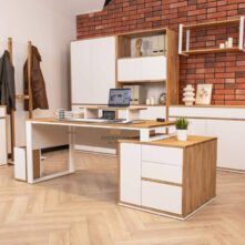 biurko ergonomiczne z nadstawką