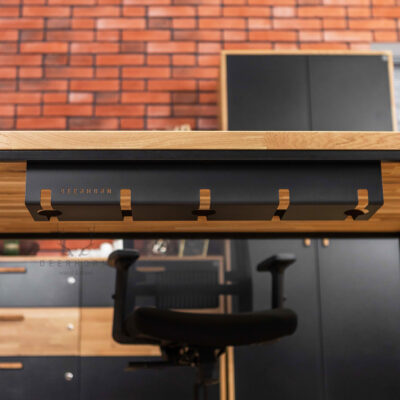 Kanał kablowy podblatowy do biurka, czarny