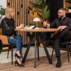 stół drewniany owalny styl loft