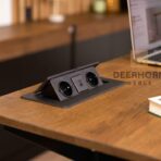 biurko z przedlużaczem na biurku