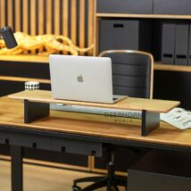 biurko nowoczesne do biura ergonomiczne czarne