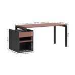 biurko z wbudowanym kontenerkiem