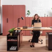 biurko z kontenerkiem do open space corporate