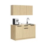 Aneks kuchenny do małej kuchni biurowej, jasny z wyposażeniem i montażem