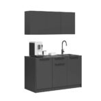 kuchnia w kolorze czarnym