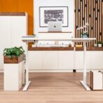 meble do home office z biurkiem regulowanym