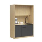 Kredens do kuchni biurowej z wyposażeniem i montażem