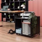 biurko z szafką pod drukarkę