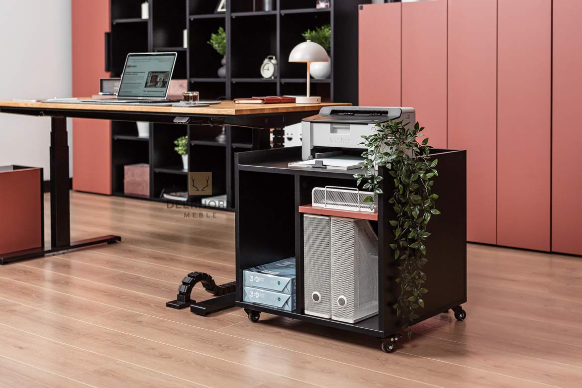 biurko-z-szafka-pod-drukarke biurko z szafką pod drukarkę