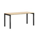 Biurko menedżerskie z blatem drewnopodobnym do nowoczesnego gabinetu