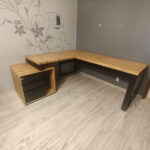 Biurko narożne z kontenerkiem dla Pana Sebastiana z Będzina obok Dąbrowy Górniczej