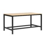 Wysoki stół do jadalni firmowej, z blatem imitującym drewno