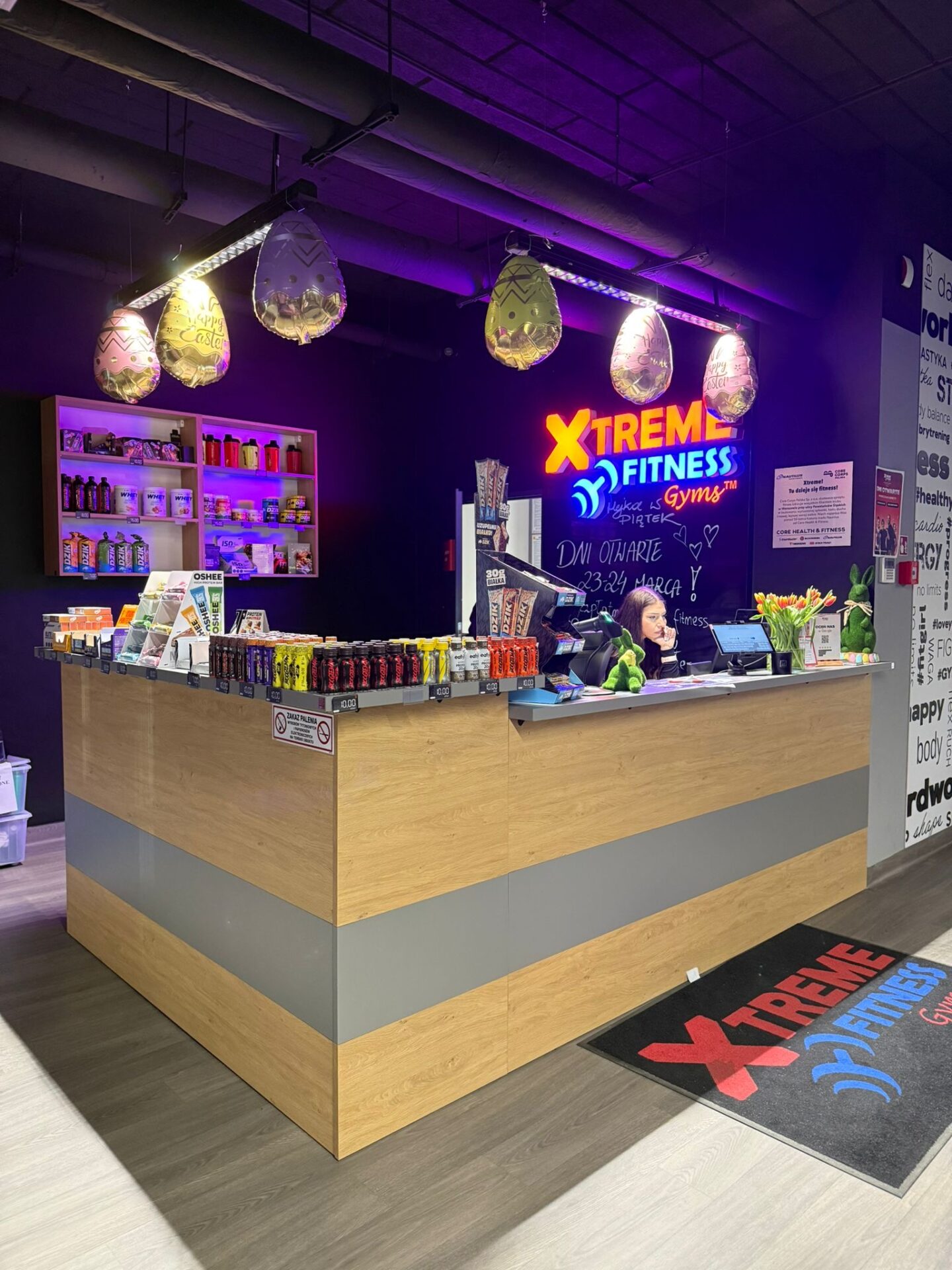 recepcja do siłowni i klubu fitness