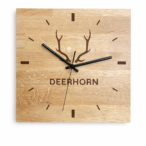 zegar biurowy na ścianę z drewna z indeksami