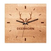 zegar biurowy na ścianę z drewna z indeksami