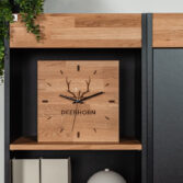 zegar drewniany z logo firmy