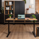 biurko sit stand drewniane