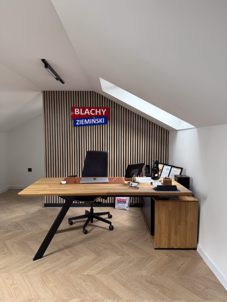Meble biurowe premium dla producenta pokryć dachowych Blachy Ziemiński z Zamościa