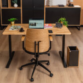 smart desk drewniany blat