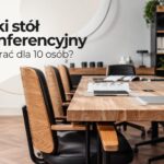 Stół konferencyjny dla 10 osób z drewnianym blatem do sali spotkań